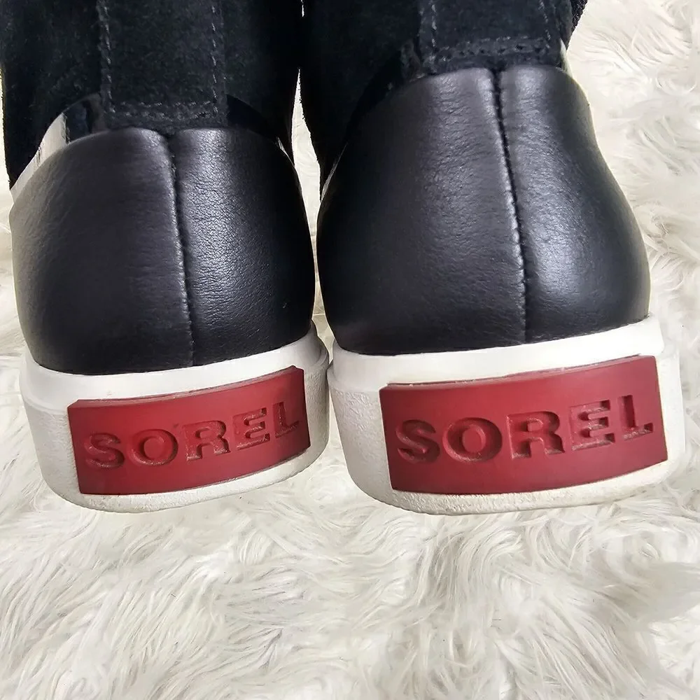 Sorel Women’s Joan of Arctic Next Lite Black/ Sea Salt Waterproof Boots Size 8